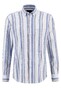 Fynch-Hatton Supersoft Cotton Summer Bold Stripes Button Down Overhemd Midnight