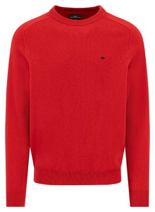 Fynch-Hatton Supersoft Lambswool O-Neck Pullover Garnet Red