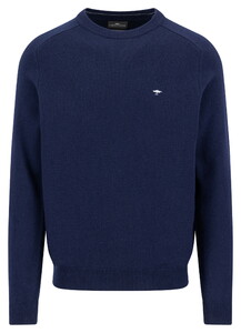 Fynch-Hatton Supersoft Lambswool O-Neck Pullover Navy