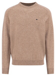Fynch-Hatton Supersoft Lambswool O-Neck Pullover Taupe