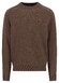 Fynch-Hatton Supersoft Lambswool O-Neck Trui Dark Chocolate