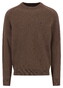 Fynch-Hatton Supersoft Lambswool O-Neck Trui Dark Chocolate