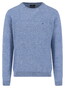 Fynch-Hatton Supersoft Touch O-Neck Cotton Wool Blend Trui Crystal Blue