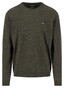 Fynch-Hatton Supersoft Touch O-Neck Cotton Wool Blend Trui Dark Ivy