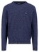 Fynch-Hatton Supersoft Touch O-Neck Cotton Wool Blend Trui Navy
