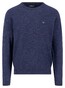 Fynch-Hatton Supersoft Touch O-Neck Cotton Wool Blend Trui Navy