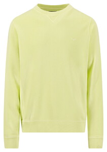 Fynch-Hatton Sweat Crewneck Garment Dyed Trui Pear