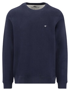 Fynch-Hatton Sweat Puresoft Cotton Crew Neck Pullover Navy