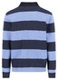 Fynch-Hatton Sweat Rugby Striped Polo Collar Trui Crystal Blue
