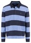 Fynch-Hatton Sweat Rugby Striped Polo Collar Trui Crystal Blue