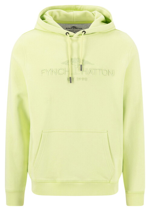 Fynch-Hatton Sweat Tone-on-Tone Logo Hoodie Trui Pear