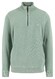 Fynch-Hatton Sweat Troyer Zip Garment Dyed Trui Fern