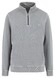 Fynch-Hatton Sweat Troyer Zip Garment Dyed Trui Licht Grijs