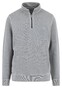 Fynch-Hatton Sweat Troyer Zip Garment Dyed Trui Licht Grijs