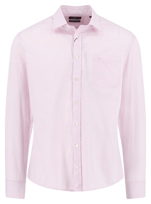 Fynch-Hatton Texture Pattern Kent Collar Overhemd Magnolia