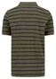Fynch-Hatton Textured Striped Cotton Polo Donker Khaki