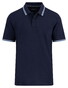 Fynch-Hatton Tipping Details Short Sleeve Piqué Poloshirt Navy