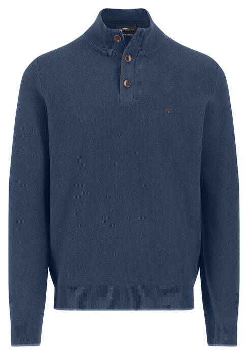 Fynch-Hatton Troyer Button Allover Texture Pullover Night