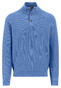 Fynch-Hatton Troyer Button Allover Texture Trui Crystal Blue