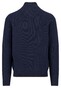 Fynch-Hatton Troyer Button Allover Texture Trui Navy