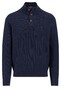 Fynch-Hatton Troyer Button Allover Texture Trui Navy