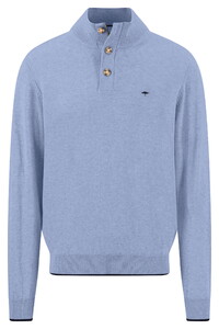 Fynch-Hatton Troyer Button Subtle Tipping Superfine Cotton Pullover New Breeze