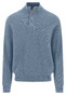 Fynch-Hatton Troyer Button Zip Structure Knit Trui Air Blue