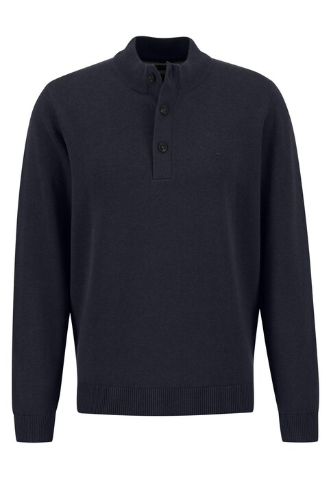 Fynch-Hatton Troyer Buttons Cotton Wool Trui Navy