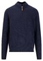Fynch-Hatton Troyer Zip Air Cotton Trui Navy
