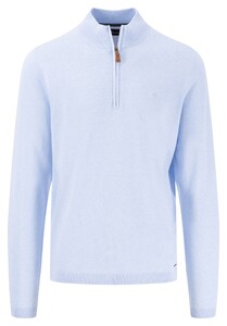 Fynch-Hatton Troyer Zip Air Cotton Trui Summer Breeze