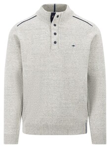 Fynch-Hatton Troyer Zip-Button Pullover Light Grey