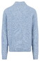 Fynch-Hatton Troyer Zip Cable Knit Donegal Pullover Crystal Blue