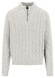 Fynch-Hatton Troyer Zip Cable Knit Donegal Trui Winter White