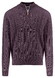 Fynch-Hatton Troyer Zip Cable Knit Trui Aubergine