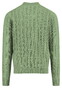 Fynch-Hatton Troyer Zip Cable Knit Trui Avocado