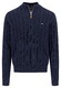 Fynch-Hatton Troyer Zip Cable Knit Trui Navy