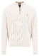 Fynch-Hatton Troyer Zip Cable Knit Trui New Off White