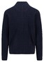 Fynch-Hatton Troyer Zip Cotton Cable Knit Trui Navy