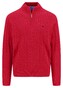 Fynch-Hatton Troyer Zip Cotton Cable Knit Trui Poppy Red