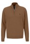 Fynch-Hatton Troyer Zip Cotton Trui Walnut Brown