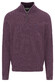 Fynch-Hatton Troyer Zip Faux-Uni Fine Texture Trui Aubergine