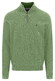 Fynch-Hatton Troyer Zip Faux-Uni Fine Texture Trui Avocado