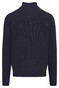 Fynch-Hatton Troyer Zip Faux-Uni Fine Texture Trui Navy