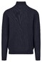 Fynch-Hatton Troyer Zip Fine Allover Texture Pullover Navy