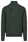 Fynch-Hatton Troyer Zip Fine Allover Texture Trui Dark Ivy