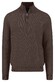 Fynch-Hatton Troyer Zip Fine Allover Texture Trui Earth
