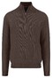 Fynch-Hatton Troyer Zip Fine Allover Texture Trui Earth