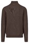 Fynch-Hatton Troyer Zip Fine Allover Texture Trui Earth