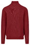 Fynch-Hatton Troyer Zip Fine Allover Texture Trui Garnet Red