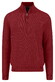 Fynch-Hatton Troyer Zip Fine Allover Texture Trui Garnet Red
